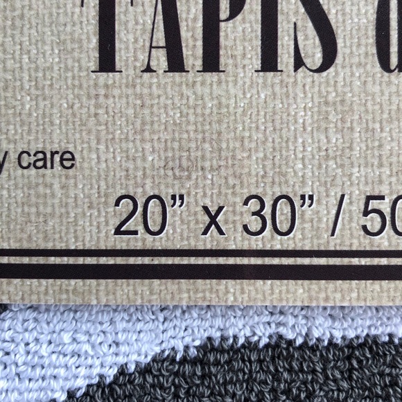 PERFECT GREY AND WHITE COTTON BATH MAT - Picture 4 of 6